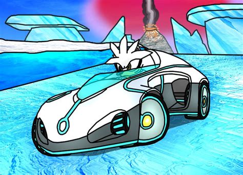Sonic Artwork Silver The Hedgehog Racing At Ice Mountain Team Sonic