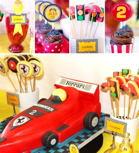 Decoración de cumpleaños de autos de carrera! Racing Fun FERRARI Party! | Fiesta ferrari, Manualidades, Fiesta