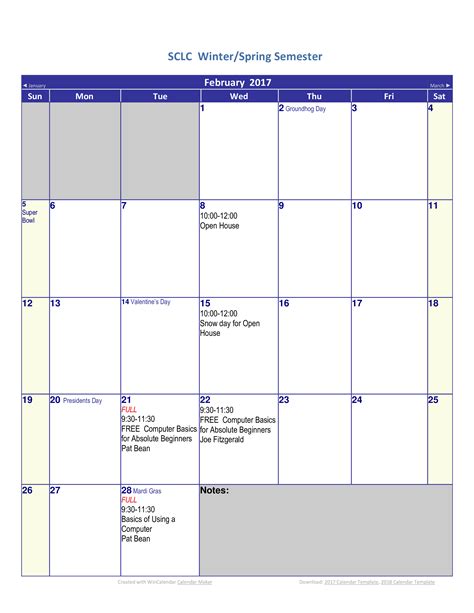 Printable 10 Day Calendar Template