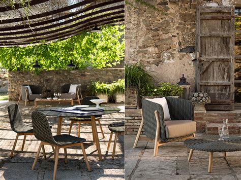 A nice garden table accompanied by a few sturdy chairs can be essential for decorating the outdoor room. Patio & Things | Round, patio furniture sets designed by ...