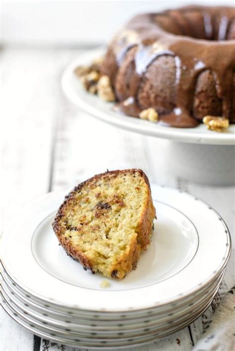 Add eggs, one at a time, beating well after each addition. Banana Walnut Cake with Chocolate Glaze | Banana walnut ...