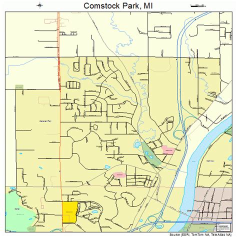 Comstock Park Michigan Street Map 2617700