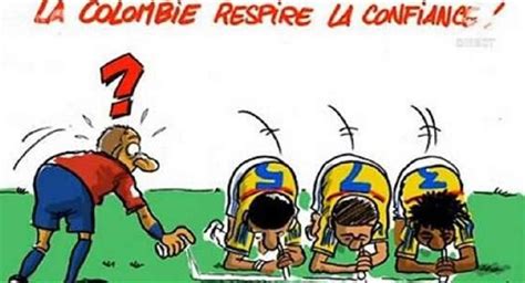 Sketch Showing Colombian Players Sniffing Causes Strong Reactions Protothemanews
