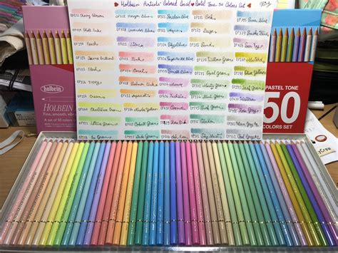 Holbein Artists Colored Pencil Pastel Tone 50 Colors Set The Quality