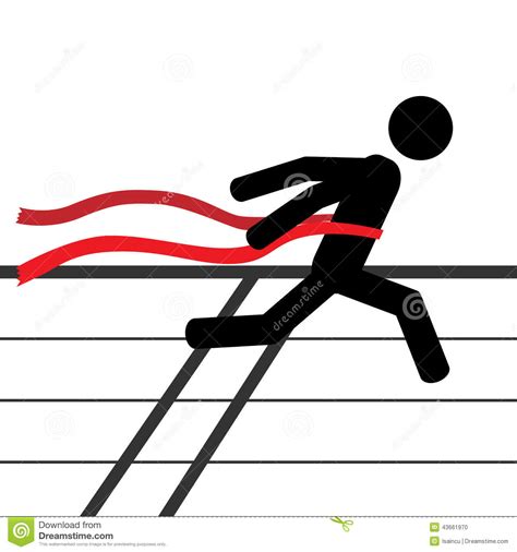 Run Stock Vector Illustration Of Athlete Running Business 43661970