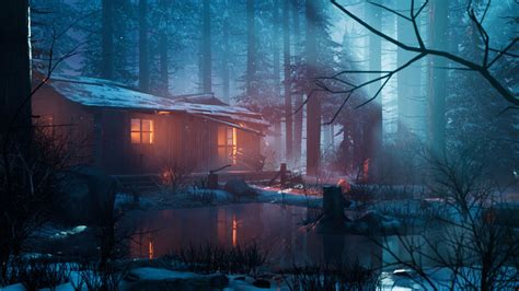 Winter Forest Cabin Environment Ue4 Tom Adams On Artstation At