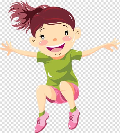 Child Happiness Cartoon Silhouette Jumping Fun Happy Animation