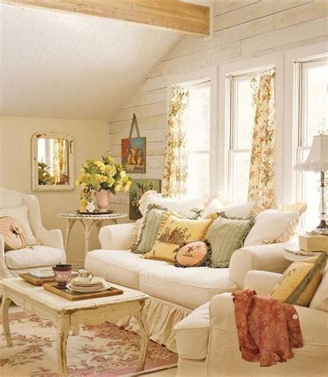 42 Comfy Farmhouse Shabby Chic Living Room Decor Ideas Cottage