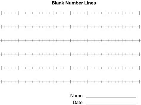 Number Line Template Negative And Positive