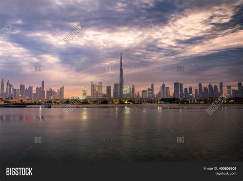 Sunrise Dubai Cloudy Image And Photo Free Trial Bigstock