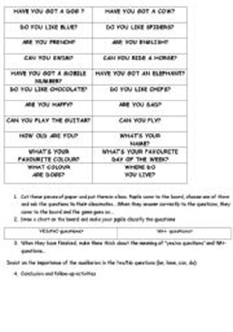 Yes or no questions game online. YES/NO and WH- QUESTIONS GAME - ESL worksheet by supereme