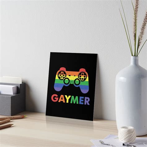 Gaymer Gay Pride Rainbow Gamer Gaming Lgbtq Art Board Print For Sale