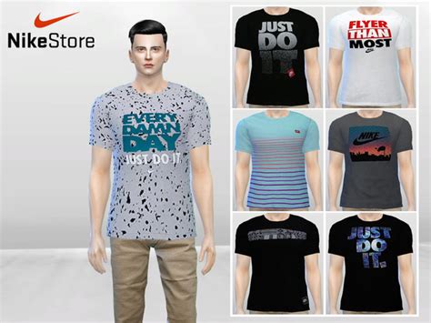 The Sims Resource Large Nike Graphic Tees By Mclaynesims Sims 4