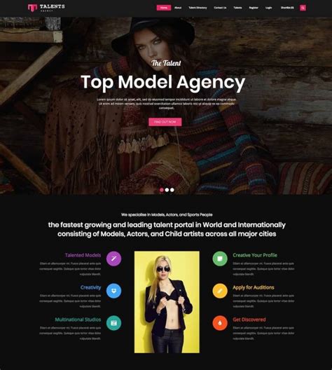 17 Best Model Agency Wordpress Themes 2022 Begindot