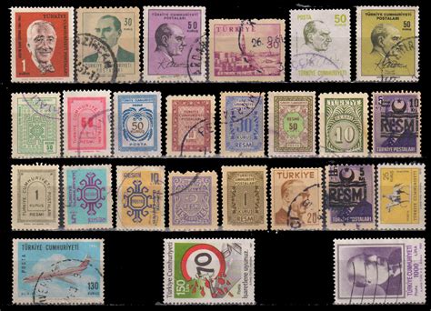 Turkey 25 Different Small And Large Used Stamps