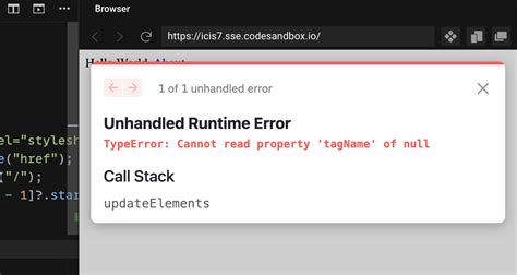 Javascript Typeerror Cannot Read Property Tagname Of Null Stack