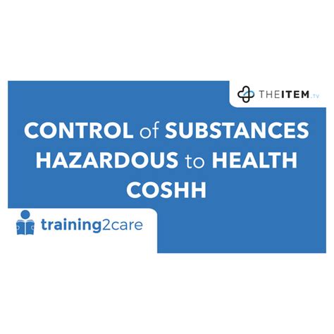 Control Of Substances Hazardous To Health The Item