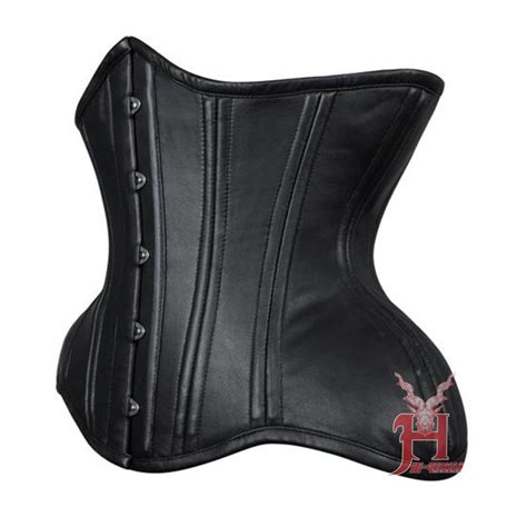Unterbrustkorsett Schwarz Leder Corsage Gothic Korsett Underbust Leather Corsets Ebay