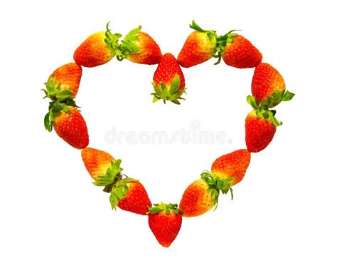 Heart Shaped Whole Strawberry Stock Photo Image Of Diet Decorative