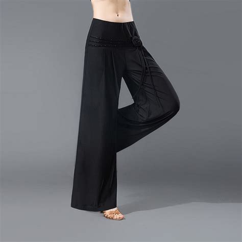 Ballroom Latin Dance Pants Adult Long Loose Trousers Ladys Samba Rumba Training Dancing Clothes