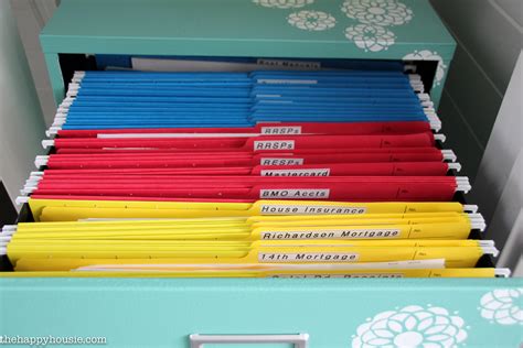 Organizing Paperwork With A Colour Coded File System The Happy Housie