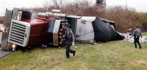 Tractor Trailer Crashes In Accident On Eastbound On Ramp From Route 33