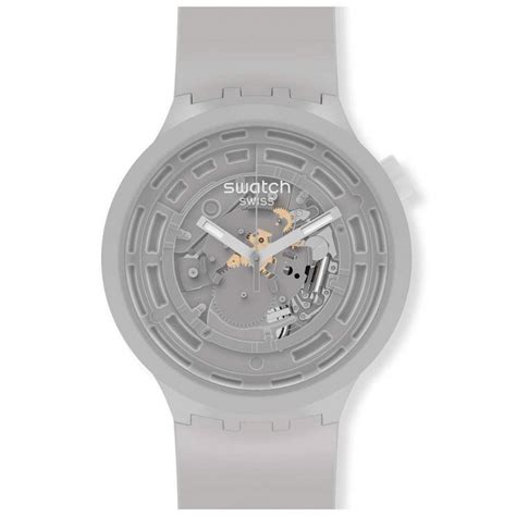 Reloj Swatch Big Bold Bioceramic C Grey Sb03m100 Color Gris