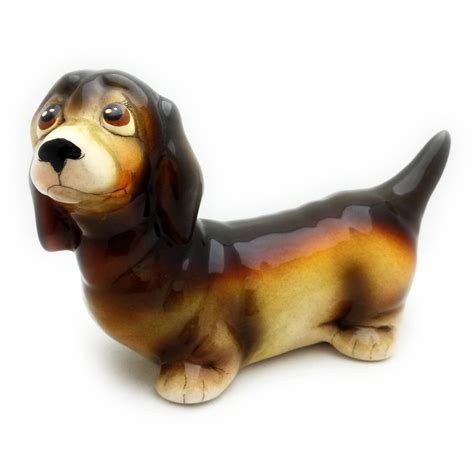 Dog Ceramic Porcelain Figurine Dachshund Ceramic Etsy