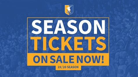 Season Tickets For 2019 20 On Sale Now News Mansfield Town