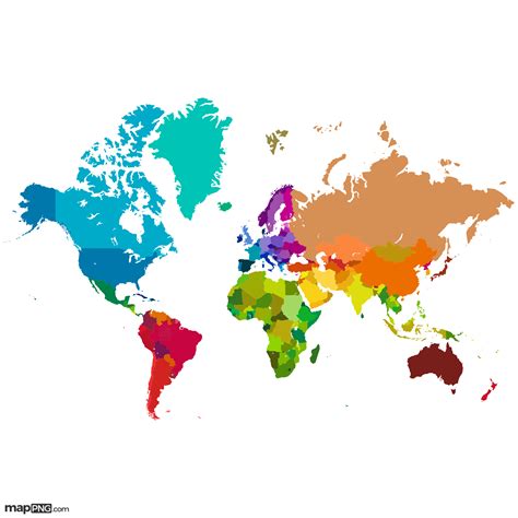 World Map In Color Digital Art By Marlene Watson Fine Art America