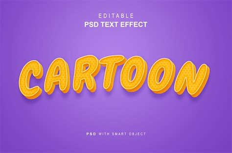 Premium Psd Cartoon 3d Text Effect