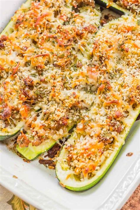 Maybe you would like to learn more about one of these? Healthy and Easy Baked Stuffed Zucchini - Baked Stuffed ...