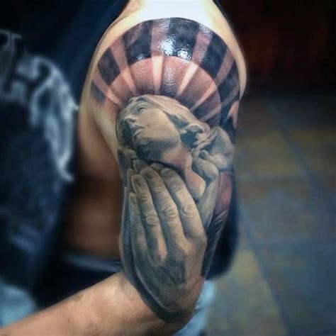 People, even when tempted and fearful, are able to keep their spirituality intact. Praying Hands Tattoos for Men - Ideas and Designs for Guys