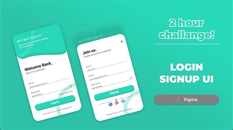 Ui Design Figma Login And Signup Screen Android Speed Design