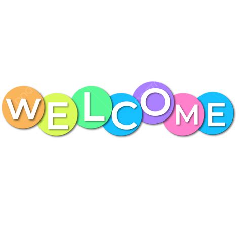 Colorful Round Welcome Vector Banner Round Welcome Banner Png