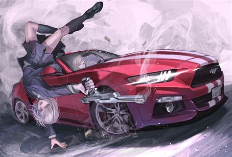 Car Anime Wallpapers Top Free Car Anime Backgrounds Wallpaperaccess