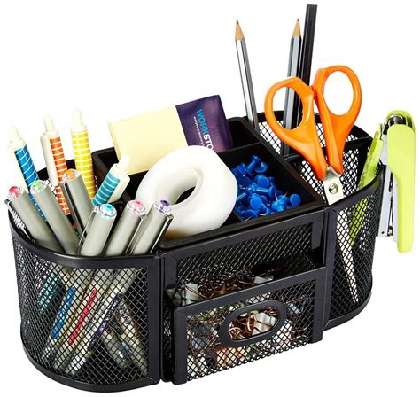 Amazonbasics Mesh Desk Organizer Black