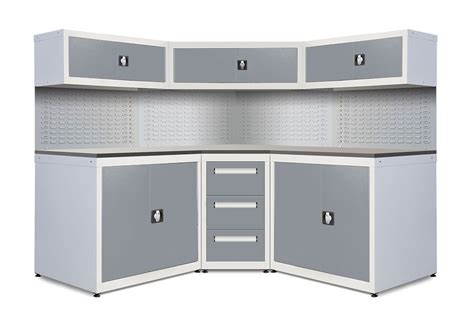 Free 3d design and expert advice for your custom garage solution. Garage Steel Cabinet System 17 - Length 3.5m