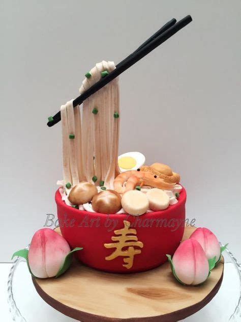 Longevity Noodles By Bake Art By Charmayne Chinese New Year Cake Chinese Cake Anti Gravity