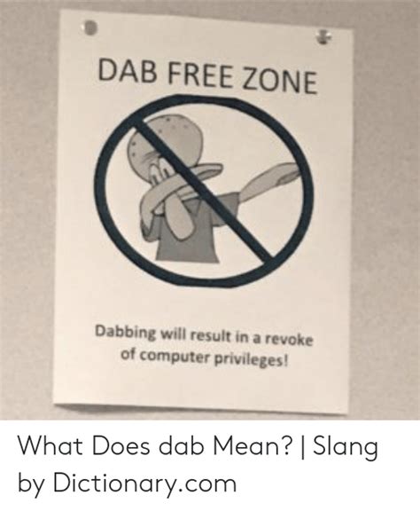 Dab Free Zone Dabbing Will Result In A Revoke Of Computer Privileges