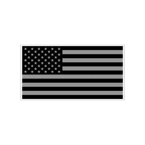 Black And Gray American Flag Full Color Vinyl Decal Custom Size
