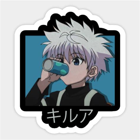 Killua Drinking Hunter X Hunter Sticker Teepublic
