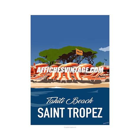 Affiche Dart Saint Tropez Tahiti Beach Série Tropezienne Saint