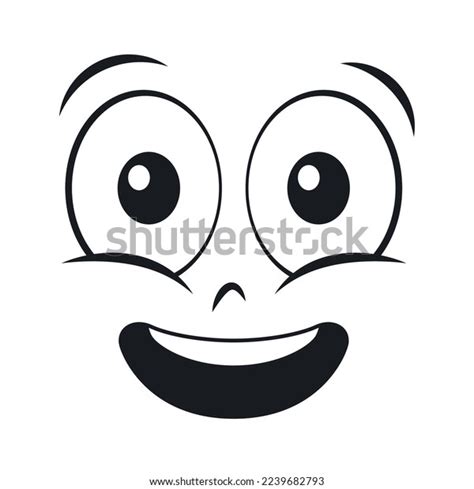 Cartoon Smiling Face Laughing Expression Vector Stock Vector Royalty