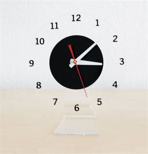 Floating Numbers Clock Modern Wall Or Desk Clock Etsy Clock Modern