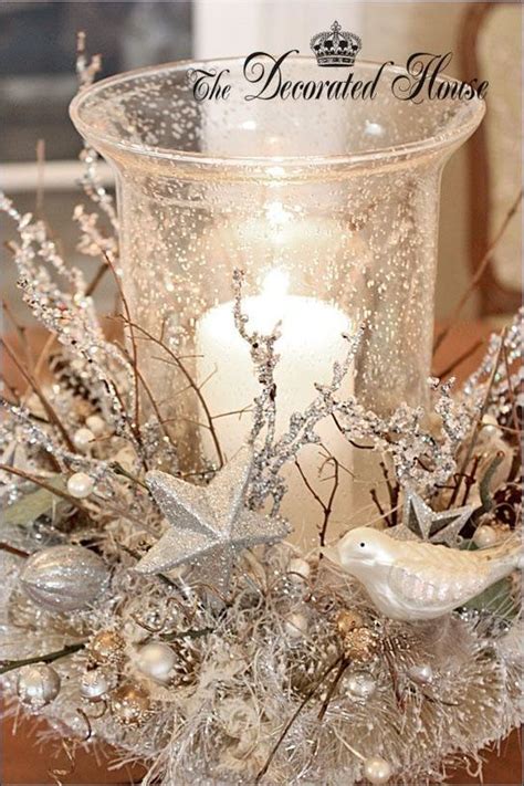 White Christmas Centerpieces | Christmas centerpieces, Silver christmas