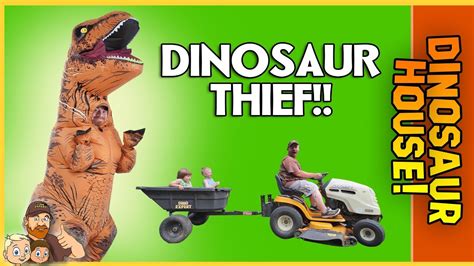 Dinosaur Drives Our Tractor Dino Experts To The Rescue Youtube