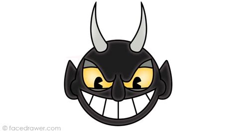 How To Draw The Devil From Cuphead Step By Step Facedrawer