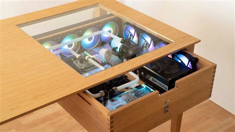 Wooden Desktop Pc Build All Custom Liquid Cooled In 2020