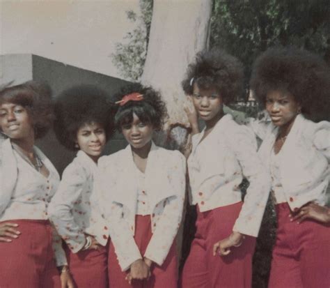 Vintage African American Young Ladies Early 1970s Found Photo Afro Hair